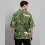 Handmade Green Forest Printed Cotton Shirts - Image 9