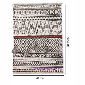 Handmade Macrame Block Printed Wall Hanging - Image 3