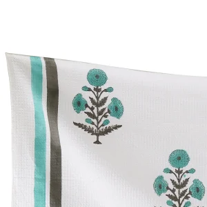 Indian Hand Block Floral Printed Cotton Bath Towel - Image 5