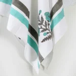Indian Hand Block Floral Printed Cotton Bath Towel - Image 6