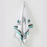 Indian Hand Block Floral Printed Cotton Bath Towel - Image 2