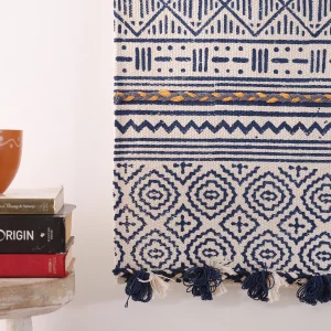 Indian Hand Block Printed Macrame Wall Hanging - Image 5