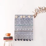 Indian Hand Block Printed Macrame Wall Hanging