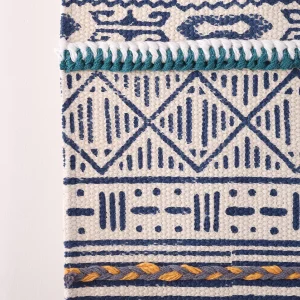 Indian Hand Block Printed Macrame Wall Hanging - Image 4