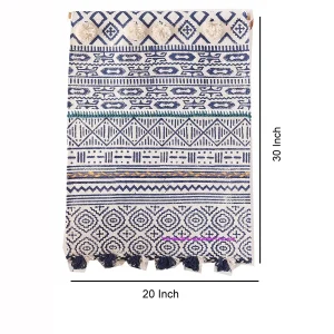 Indian Hand Block Printed Macrame Wall Hanging - Image 3