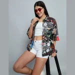 Indian Handmade Black Patchwork Cotton Shirt