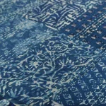 Indian Indigo Blue Kantha Quilt Patchwork Bedspread - Image 3