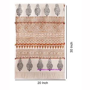 Indian Macrame Tassel Woven Wall Hanging Tapestry - Image 3
