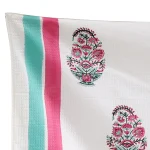 Luxury Soft Cotton Bathroom Towel Hand Block Floral Print - Image 4