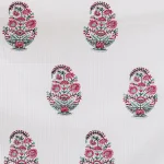 Luxury Soft Cotton Bathroom Towel Hand Block Floral Print - Image 5