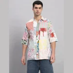 Men's Hawaiian Patchwork Shirts Short Sleeve - Image 2