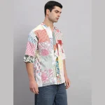 Men's Hawaiian Patchwork Shirts Short Sleeve - Image 5