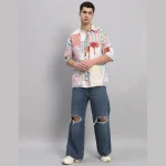 Men's Hawaiian Patchwork Shirts Short Sleeve - Image 3