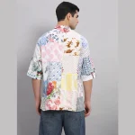 Men's Hawaiian Patchwork Shirts Short Sleeve - Image 7