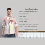 Men's Hawaiian Patchwork Shirts Short Sleeve - Image 8