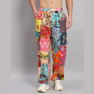 Men's Patchwork Baggy Trousers/Pants - Image 4