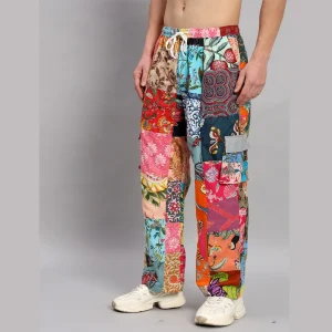 Men's Patchwork Baggy Trousers/Pants - Image 5