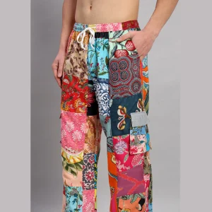 Men's Patchwork Baggy Trousers/Pants - Image 3
