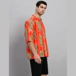Men's Tiger Stripes Print Oversized Shirt - Image 2