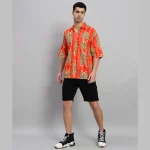 Men's Tiger Stripes Print Oversized Shirt - Image 4