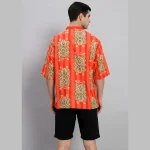 Men's Tiger Stripes Print Oversized Shirt - Image 9