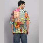 Multi Patchwork Oversized Shirts for Men's - Image 7
