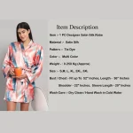 Multi Tie Dye Print Nightwear Kimono Bath Robe - Image 8