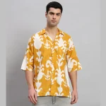 New Mustard Floral Print Cotton Shirts - Image 2