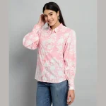 Pink Floral Print Pure Cotton T-Shirts - Image 3