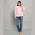 Pink Floral Print Pure Cotton T-Shirts - Image 6