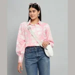 Pink Floral Print Pure Cotton T-Shirts