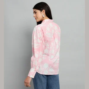 Pink Floral Print Pure Cotton T-Shirts - Image 8