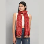Red Jaipuri Bandhej Printed Chinon Dupatta - Image 2