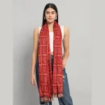 Red Jaipuri Bandhej Printed Chinon Dupatta