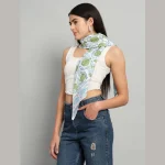 Sanganer Hand Block Printed Square Hijab - Image 4