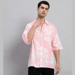 Short Sleeve Summer Oversized Shirts For Men's - Image 2