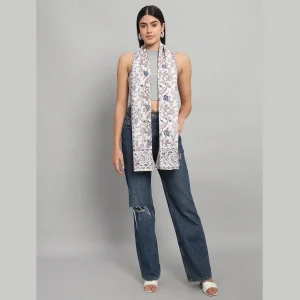 Traditional Hand Block Print Cotton Scarf/Dupatta - Image 3