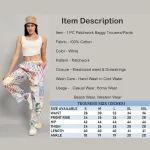 White Patchwork Cotton Baggy Trousers - Image 8
