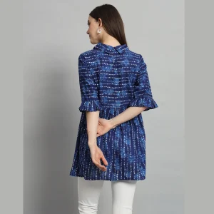 Women Casual Wear Blue Tops Dress S-2XL - Image 7