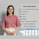Women Casual Wear Maroon Arrow Print Tops Dress - Image 8