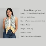 Women Floral Print Square Scarf - Image 8