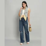 Women Floral Print Square Scarf - Image 4
