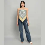 Women Floral Print Square Scarf - Image 7