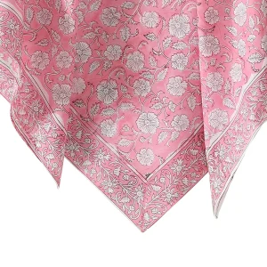Women Pink Floral Printed Cotton Stole - Image 4