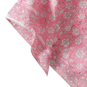Women Pink Floral Printed Cotton Stole - Image 5