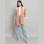 Women Pure Cotton Scarf Beige Floral Printed - Image 3