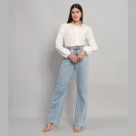 Women White Office Wear Cotton Shirts - Image 6
