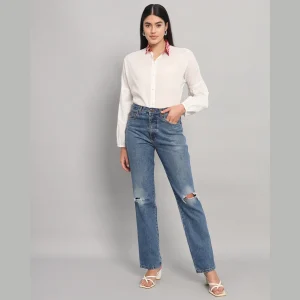 Women's Full Sleeve White Cotton Shirts - Image 7