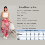 Women's Pink Patchwork Trousers Size 28 To 36 - Image 8