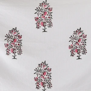 Women's White Floral Print 100%Cotton Towel - Image 4